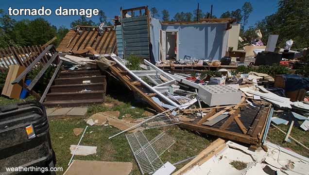 home damaged by tornado