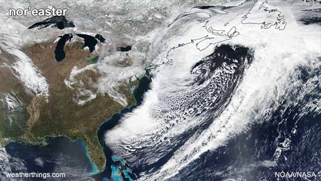 satellite view of winter storm